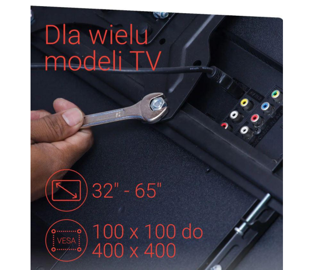 HAMA LCD/LED VESA 400X400 FULLMOTION ULTRA SLIM - 1466501 - zdjęcie 2